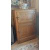 Image 1 : RARE - In Excellent Condition... Antique Oak Kitchen Galvanized Lined Ice Box 