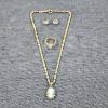 Image 1 : Nice Lot of Assorted AVON Blue Backed Cameo Jewelry Featuring Necklace, Ring & Earring Set 