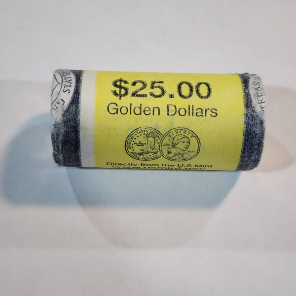 Roll Directly from the U.S. Mint: $25.00 Face Value of Sacagawea $1 "Golden Dollars"