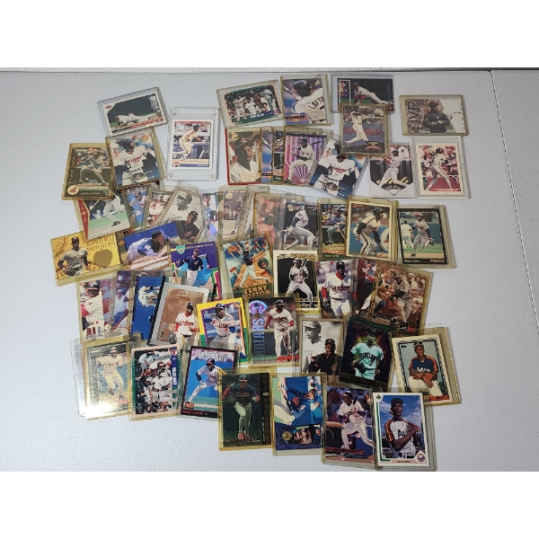 Large Lot of Assorted Kenny Lofton Baseball Cards - All in Protective Holders