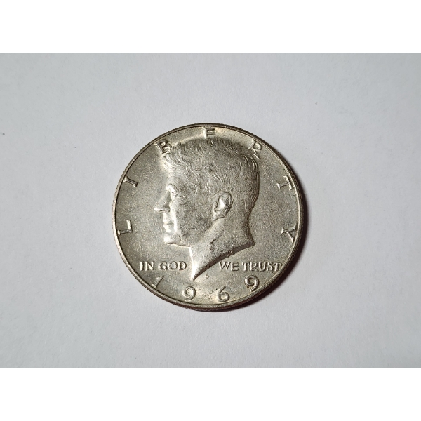 1969 Kennedy Half Dollar - 40% Silver U.S. Coin 