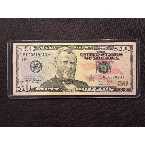 2017 United States $50 Grant STAR NOTE In Protective Holder - Mint Condition