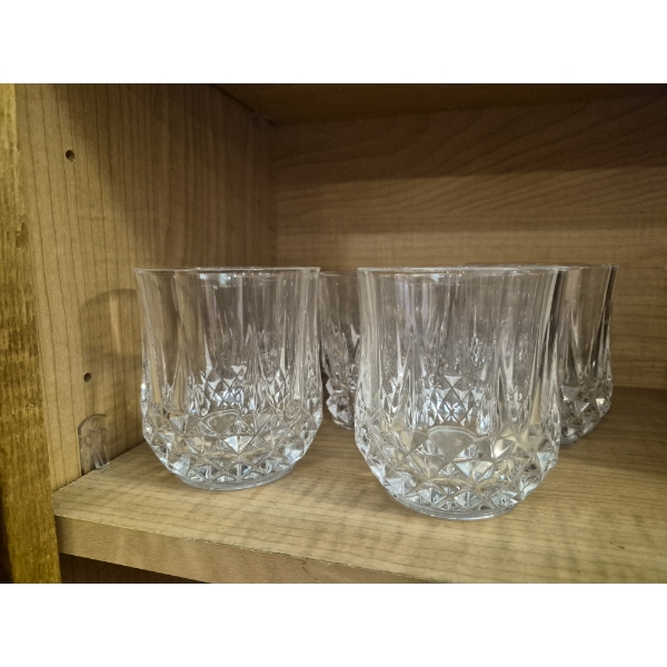 Kitchen Glassware - 6 Crystal Old Fashioned