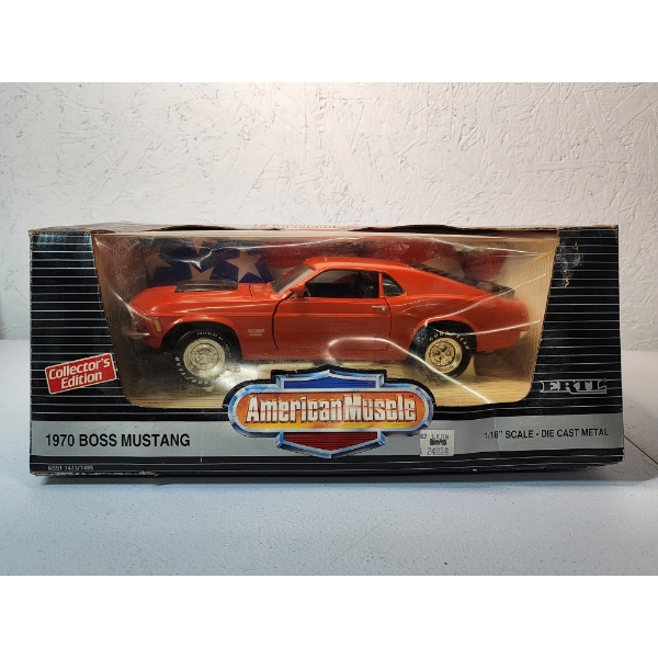 ERTL American Muscle 1:18 Scale Diecast 1970 Ford Mustang Boss 429 Calypso Coral 