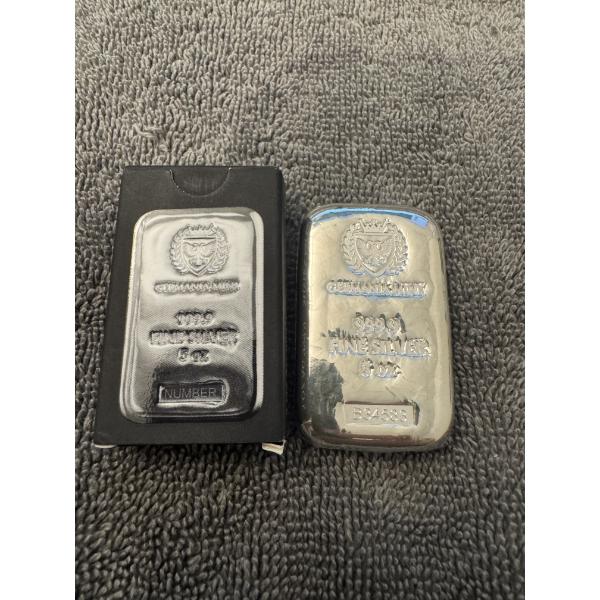 5 Ounce Germania Mint .9999 Fine Silver Bar - Mint Condition & Rare