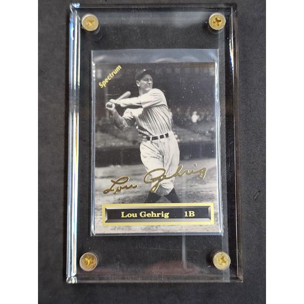 RARE 1993 Lou Gehrig Spectrum 24K Gold Signature Baseball Card #1047/5000