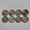 Image 4 : Eight Assorted 1964 United States Washington 90% Silver Quarters ~ $2.00 Face Value