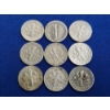 Image 2 : x9 Assorted Years 90% Silver Dimes Face Value: $0.90