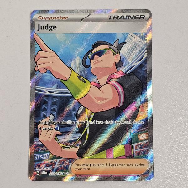 Pokémon TCG: Judge 222/182 Holo Rare from the Paradox Rift Expansion
