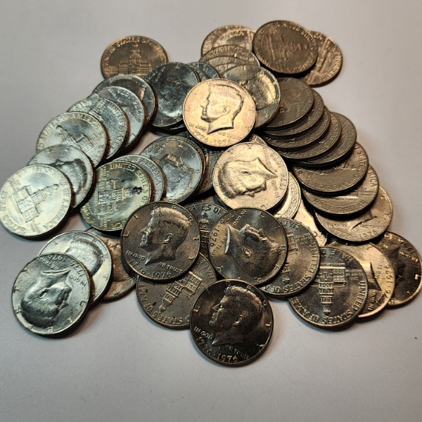 x50 Bicentennial Kennedy Half Dollars - Face Value: $25.00
