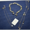 Image 1 : Beautiful Costume Necklaces and Bracelet - 2 Necklaces -One with Blue Stone -Coach Bracelet with Tag