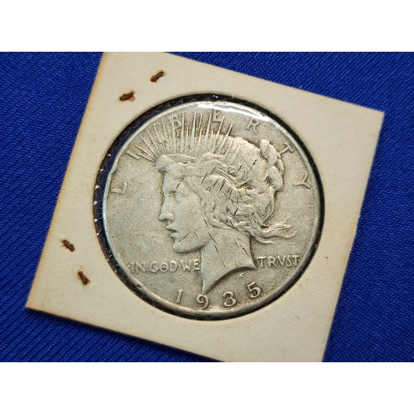 1935 Silver Peace Dollar - *Better Date!* - 90% U.S. Silver Dollar 