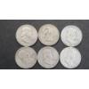 Image 1 : (6) Assorted Years/Mint Marks United States 90% Silver Franklin Half Dollars - Face Value: $3.00