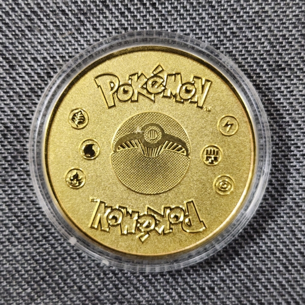 Commemorative Pokemon Coin Featuring Starters Chespin, Finnekin & Froakie