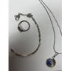 Image 4 : Sterling Silver Jewelry - 47.7  Grams total -  Bracelets (4) - Necklaces (2) - Heart Ring Size 4