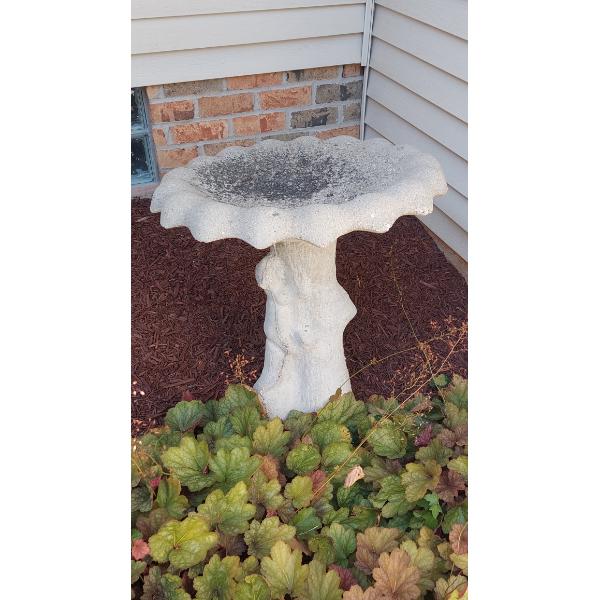 Outdoor Concrete Bird Bath As Shown