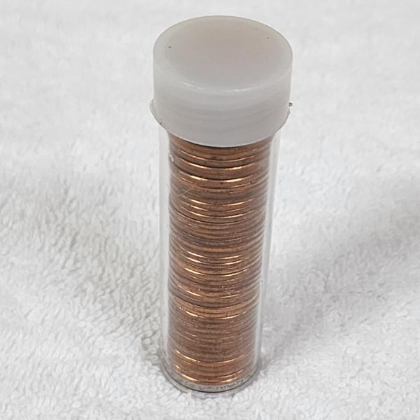Uncounted Unsearched Tube of Assorted Uncirculated United States Pennies ~ Late 70's & Early 80'S!