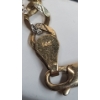 Image 4 : 14K Gold Women's Two Tone Gold Diamond Cut Figaro Chain Necklace With 10K Gold Clasp - Weight: 7.1g