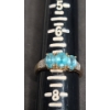 Image 6 : 10K Gold Ring With Apatite And Diamonds  - Size 7 - Weight: 2.4g