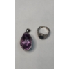 Image 1 : Sterling Silver Pendant & Ring - Size  - Total Weight: 25.6g