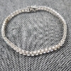 Image 1 : Beautiful 14K White Gold Bracelet Ft. Breathtaking Clear Stones ~ Weighing 8.2 Grams