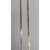 Image 4 : Vintage 14K Yellow Gold Herringbone 16" Chain Necklace With Bezel-set Round Diamond - Weight: 6.0g