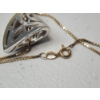 Image 5 : 14K Yellow Gold 18" Chain with 14K Two-Tone Pendant with 3 Diamond Accents TW: 9.5g