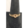 Image 1 : Vintage 14K Yellow Gold Plumb Engagement Ring With Accent Diamonds - Size 6 - Weight: 1.9g