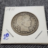Image 2 : 1911 United States 90% Silver Barber Quarter 