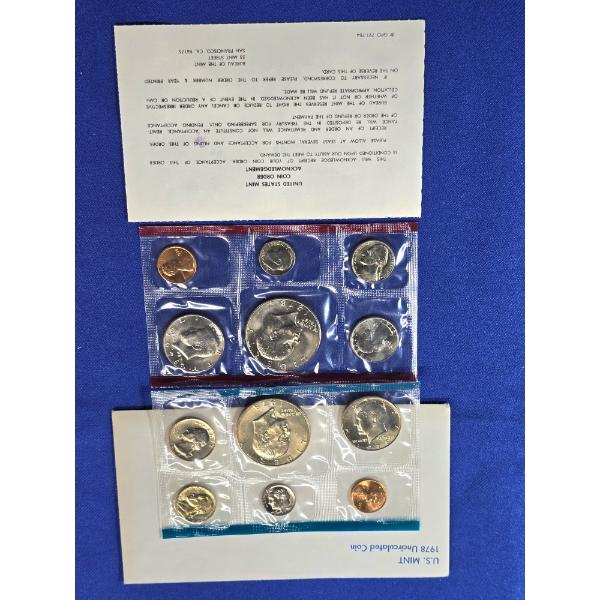 1978 P & D United States Mint Uncirculated Coin Set - 12 Uncirculated Coins