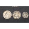 Image 2 : Assorted 90% Silver Washington Quarters, Mercury Dime & Cut Walking Liberty Half Dollar
