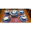 Image 1 : 4 Sets +  Flo Blu - Blue Willow Tea Cups /  Saucers Plus Covered Small Bowl