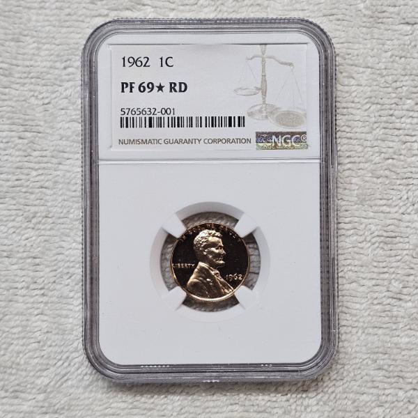 1962 1C PF 69 Star RD NGC Certified Lincoln Memorial Proof Cent