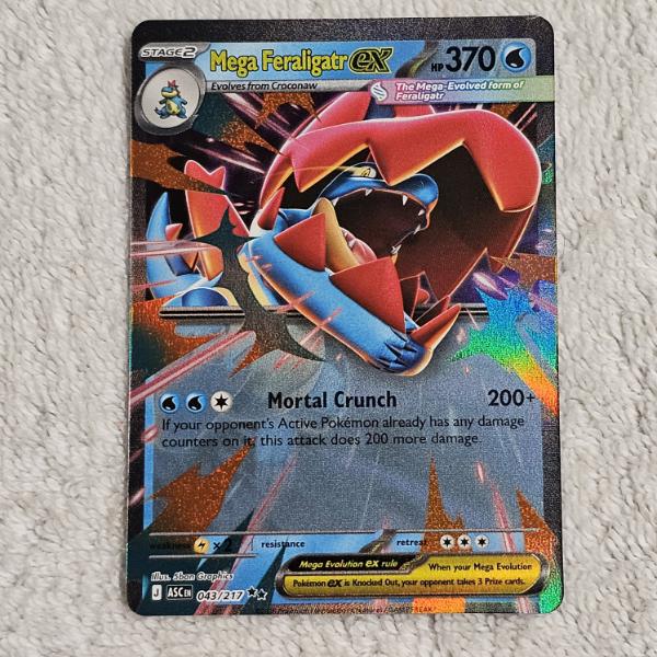 Pokémon TCG: Mega Feraligatr EX Holo Ultra Rare 043/217