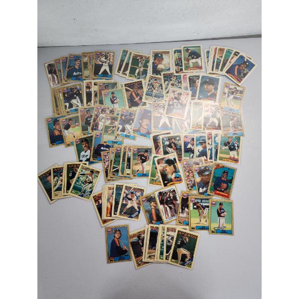 Large Lot of Topps Tiffany 1980's Astros Baseball Cards - All in Card Sleeves, Great Condition