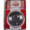 Image 3 : NGC GRADED MS69 Canadian 2022 $5 Maple Leaf 1 Oz Silver Round Ft. Canada Flag Picture Core