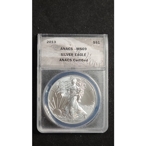 ANACS 2013 MS69 1 oz 999 Fine Silver American Eagle