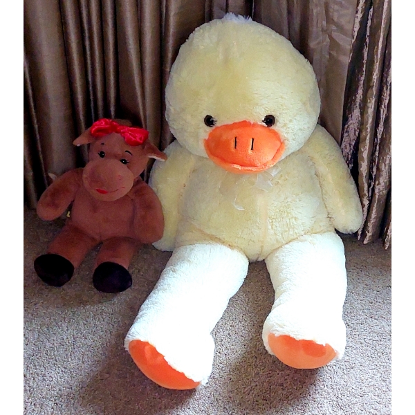 2 Pcs Plush Children Animal toys As Shown - See Pics