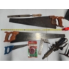 Image 6 : Lot of Assorted Tools Including Saws, Vintage Breast Drill Wood Tool, & More - See Photos!
