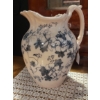 Image 2 : Antique Porcelain Wash Bowl & Pitcher Set - Nice Pink Color With Floral Motif - See Pics