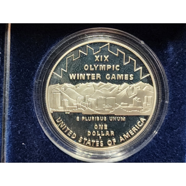2002 Salt Lake Olympic Winter Games Commemorative Coin Silver Proof Dollar