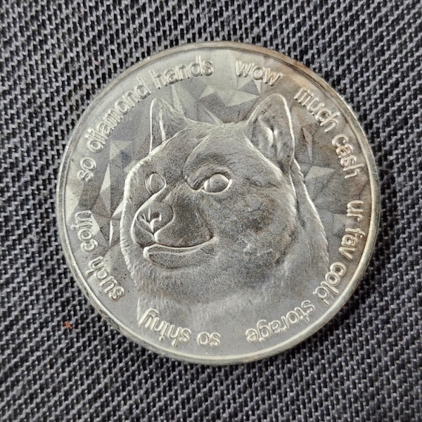 One Troy Ounce .999 Fine Silver Dogecoin Round