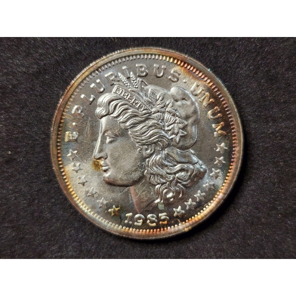 One Troy Ounce .999 Fine Silver Trade Unit Morgan Look-A-Like Round 