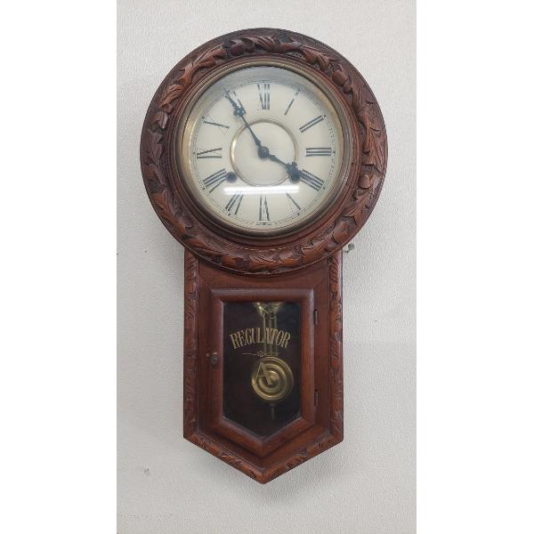 Antique Regulator "A" Wooden Wall Clock