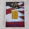 Image 2 : 24 Karat 999.9 FINE GOLD 0.10 Gram Bar in Patriotic Card