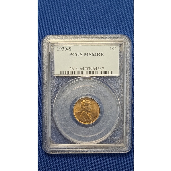 PCGS 1930-S MS 64 RB Lincoln Wheat Cent