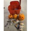 Image 1 : *Pick Up At Mantua Home-No Shipping Available* Plastic Storage Tote With Lighted Electric Jack O Lan