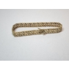 Image 1 : 10K Yellow Gold Napier Chevron Link 7" Bracelet - Total Weight: 9.2g