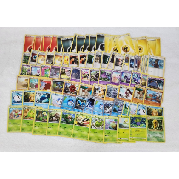 Large Lot of Over 50 Assorted Vintage Pokemon Trading Cards