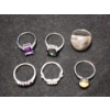 Image 7 : Gorgeous Sterling Silver Rings Ft. Citrine, Rainbow Topaz & More Weighing Total of 15.8 Grams